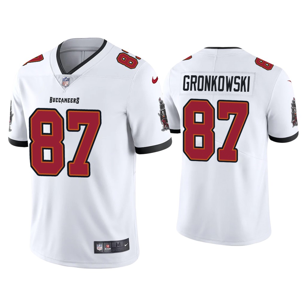 Men Tampa Bay Buccaneers #87 Rob Gronkowski Vapor Limited White NFL Jerseys->tampa bay buccaneers->NFL Jersey